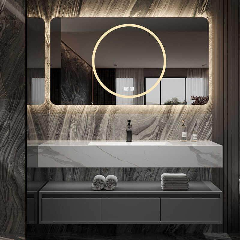 批陶轻奢岩板无缝间瓷柜盆卫43生洗漱台洗手脸盆池小户型智能浴室,家装主材,浴室柜,淘宝优惠券,粉丝福利购,淘宝优惠卷