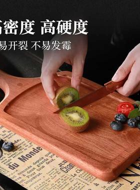 原森牛乌檀木整木排餐盘盘木质托盘方形西餐木太板盘ROF子实木披