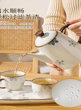 02A223陶5新款高颜值茶凉水壶茶具耐高温瓷大容量水壶具套装家用2