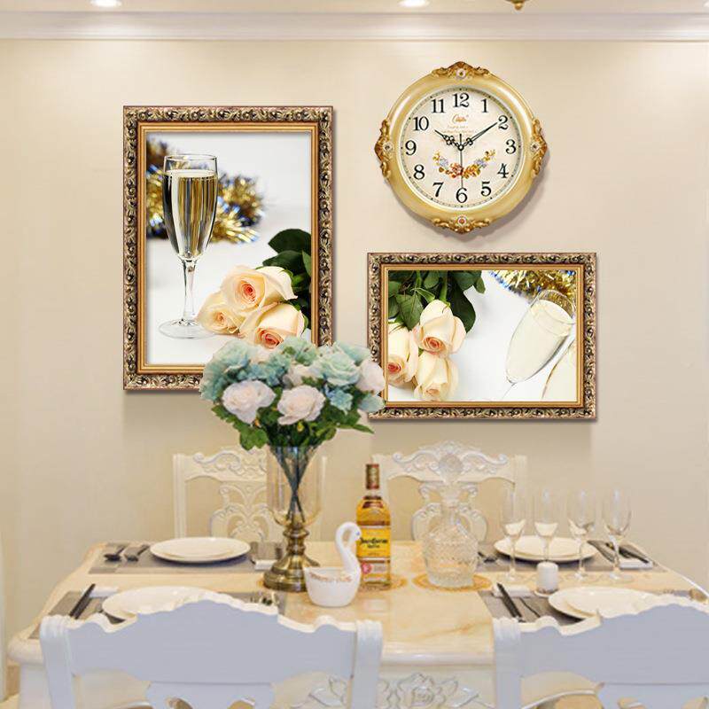 欧式餐厅水果装饰简欧饭厅画挂代美式油画餐桌画轻现V211奢墙壁画