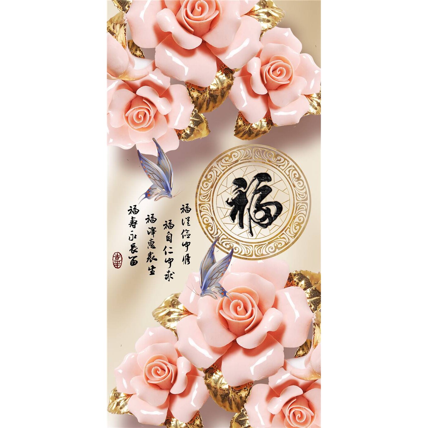 18d现代简约风景延伸树林玄关墙布8d进门过道竖版影视墙壁纸壁画