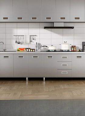 不锈钢30灶GPA4橱柜厨房简易台收纳碗柜储物家一用整体体餐柜户小