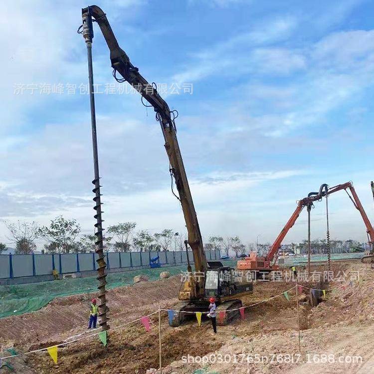 厂家直发 挖掘机改螺旋钻 光伏打孔 打地基桩 打树坑机大口径出口