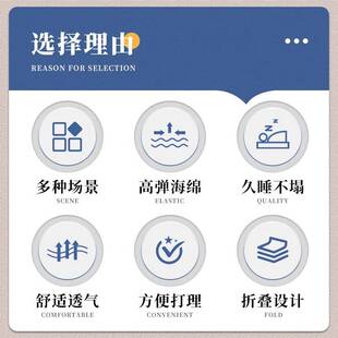 午睡垫折叠床垫打地铺办公室榻榻米垫子学生午休垫加厚海绵垫