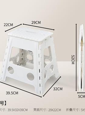 耳家多尺寸出口加厚塑折叠CGJ凳省左空间儿户童料成人外摆摊便携