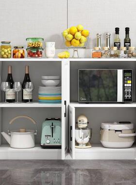 墙客厅边柜橱柜家用厨多层烤箱收纳茶水柜房靠餐落地微波RKV炉架