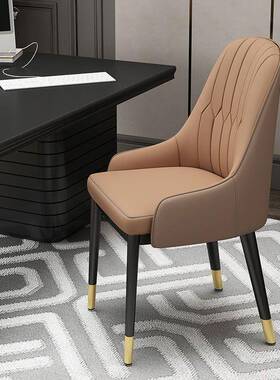 闲椅子家用轻奢餐椅约现代靠简背凳D-321654办公椅酒店子餐厅休椅子餐桌椅