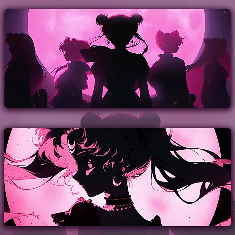 鼠标垫超大美少女战士二次元游戏电脑键盘垫水冰月电竞桌面垫定制