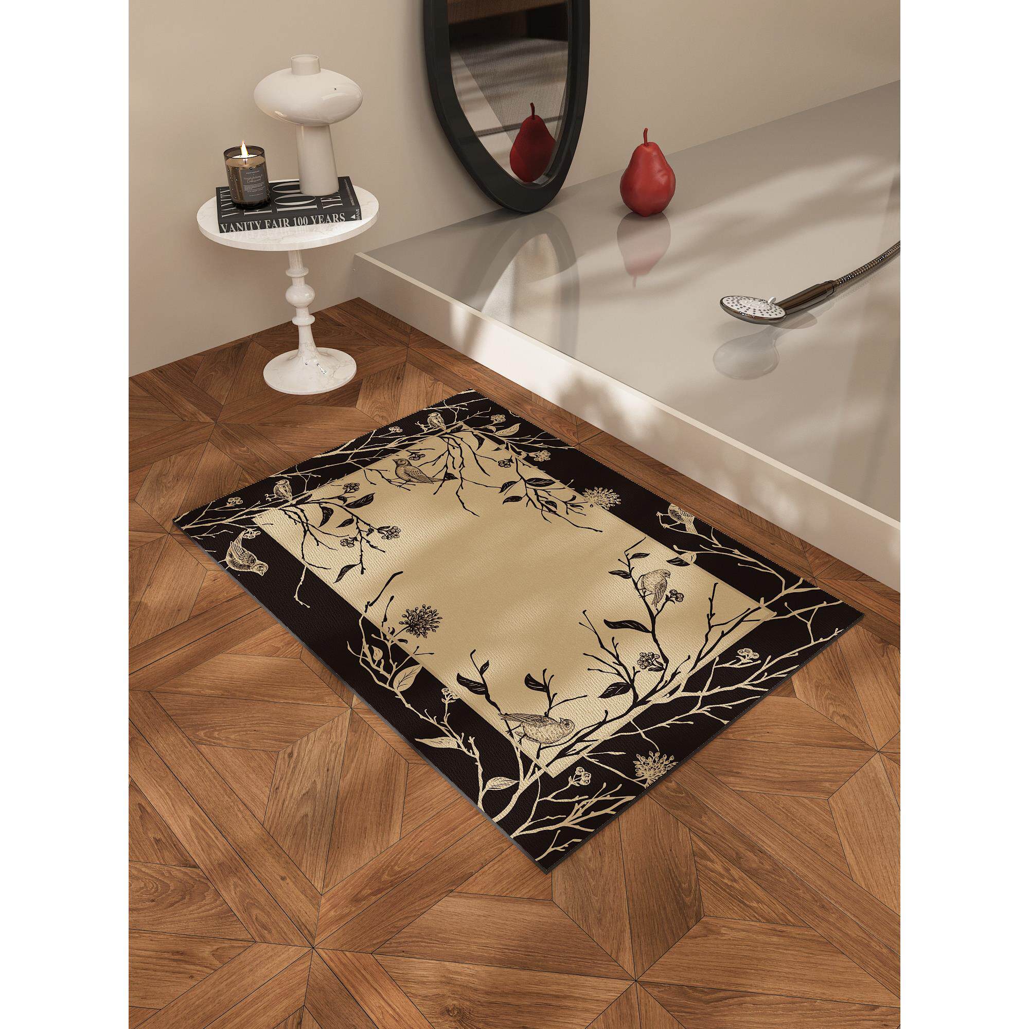 法式轻奢高级感浴室吸水速干地垫硅藻泥防滑防摔脚垫可擦厕所地毯