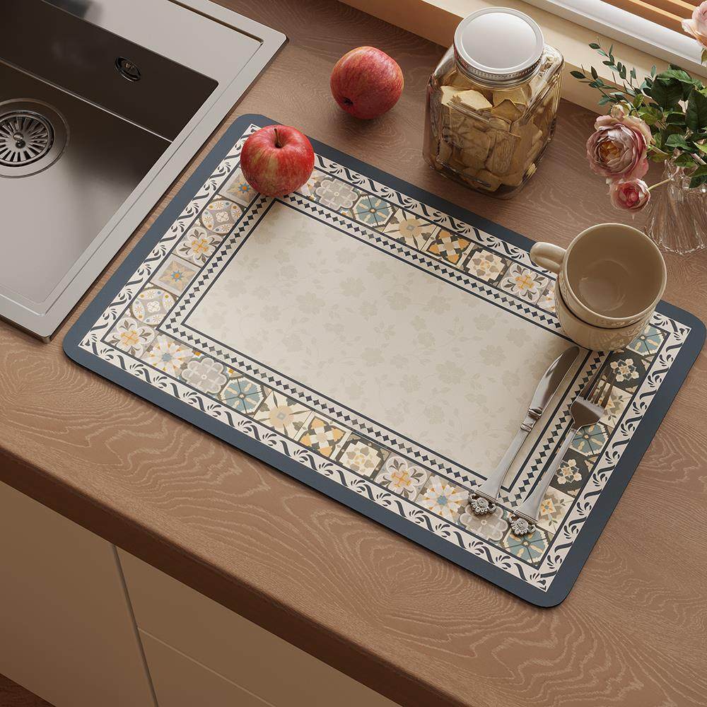 厨房台面垫硅藻泥吸水垫咖啡机桌垫茶桌垫布防滑桌垫吧台沥水垫