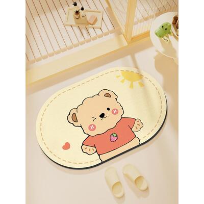 浴室地板垫，浴室家用硅藻泥防滑垫，浴室门防滑脚垫，沐浴专用