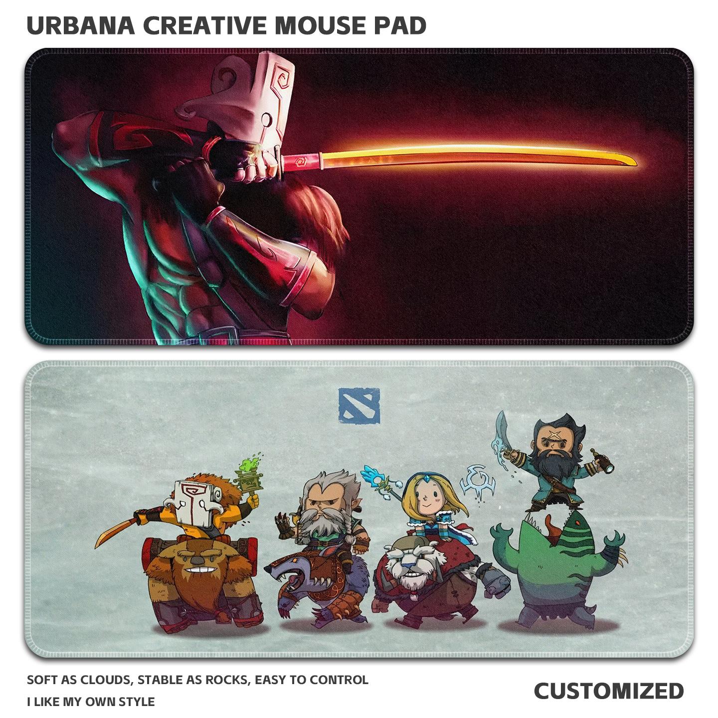 DOTA刀塔2鼠标垫超大加厚护腕锁边电脑桌垫电竞游戏办公键盘垫子