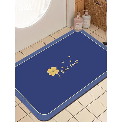 浴室地垫硅藻泥门口吸水防滑速干耐脏可裁剪卫生间免洗家用脚垫