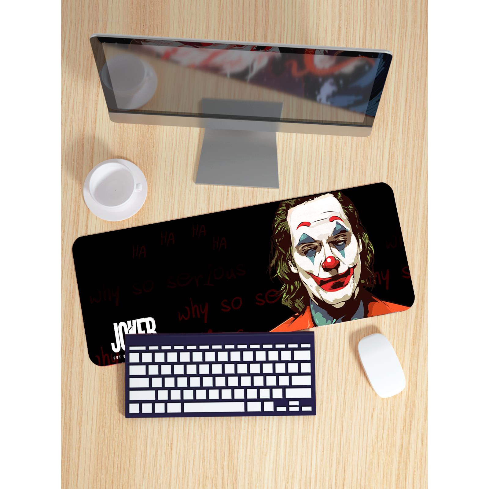 小丑 joker动漫周边超大笔记本电脑办公桌垫鼠标垫吃鸡用创意桌垫