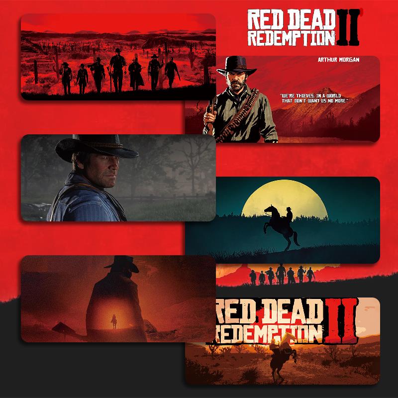 荒野大镖客滑鼠垫超大号小号电竞游戏电脑键盘垫笔记本steam桌垫