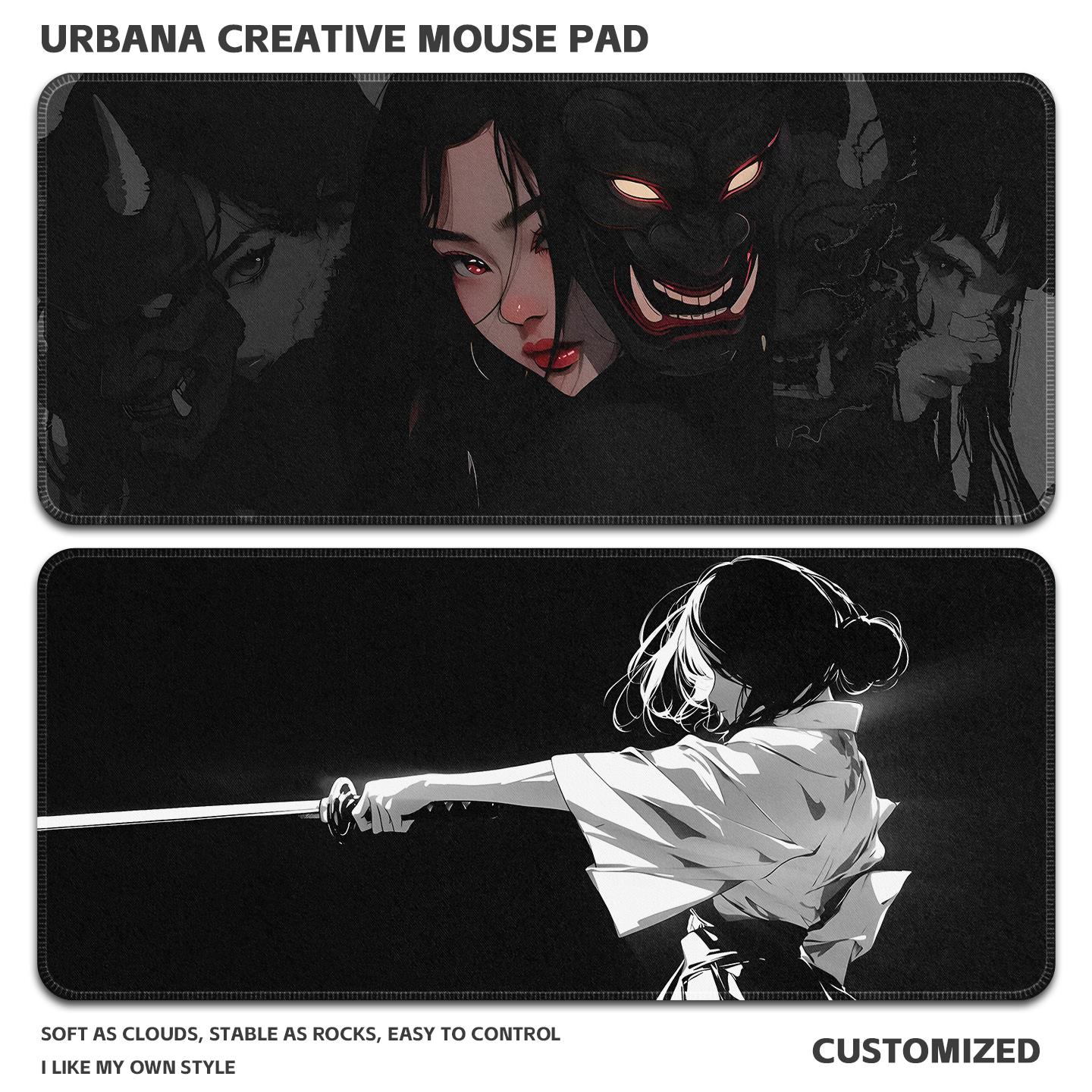 禁欲系鼠标垫超大加厚护腕防滑电脑桌垫学生宿舍办公高级感键盘垫