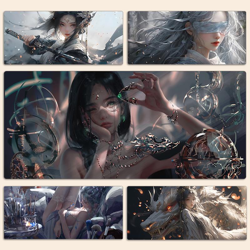 二次元超大鼠标垫动漫禁欲系游戏电竞电脑笔记本键盘垫男生书桌垫