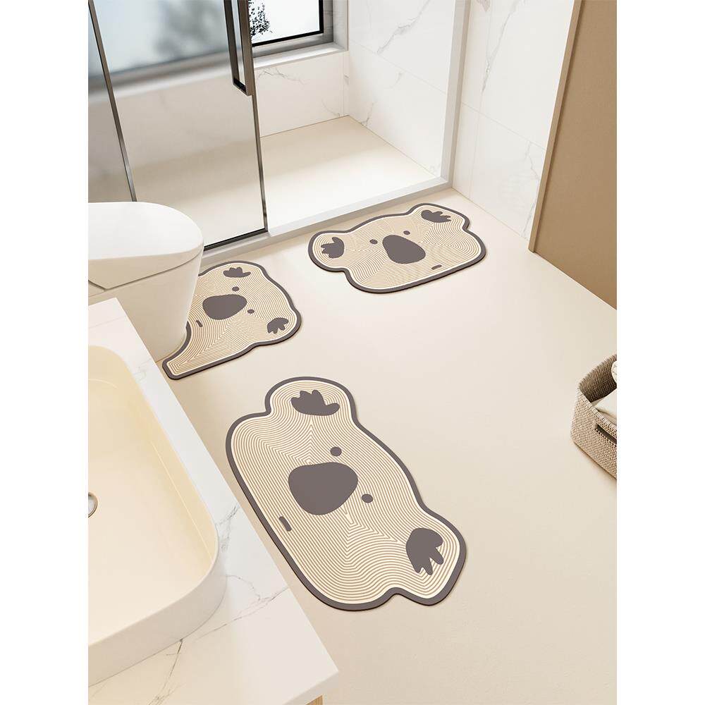 浴室地垫卫生间地垫耐脏免洗三件套地毯硅藻泥家用马桶吸水防滑垫