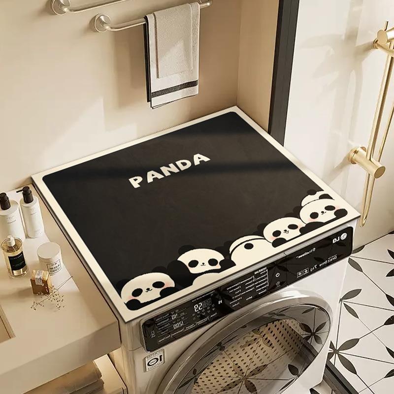 滚筒洗衣机盖垫软硅藻泥吸水台面垫冰箱防尘罩盖布家用床头柜盖巾