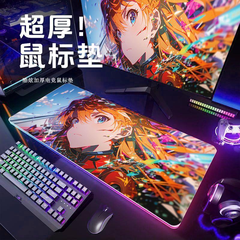 通用通用明日香鼠标垫超大号EVA动漫男生二次元电竞游戏键盘桌垫