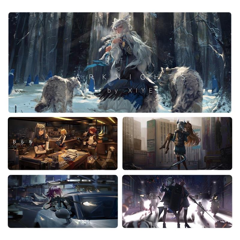 明日方舟超大加厚滑鼠垫 900X400MM二次元桌垫 陈阿米娅斯卡蒂主