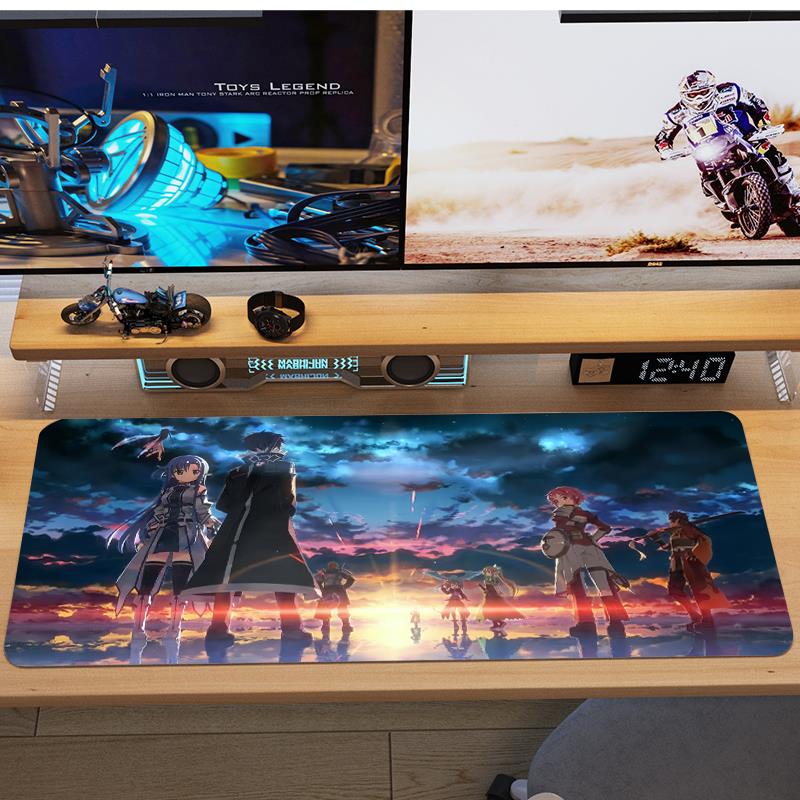 刀剑神域鼠标垫超大电竞游戏专用桌面垫子加厚学生动漫亚丝娜防滑