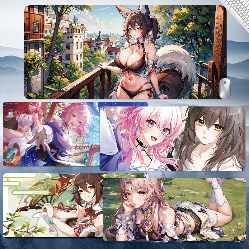 星穹铁道鼠标垫超大崩坏3卡芙卡银狼镜流Kafka周边动漫键盘垫定制