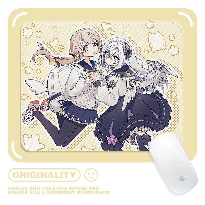 滑鼠垫二次元日富美与白州梓宿舍电脑桌垫萌妹可水洗加厚耐磨锁边
