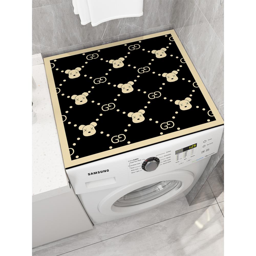 卡通滚筒全自动洗衣机盖布台面垫子防晒硅藻泥防尘垫冰箱吸水垫子