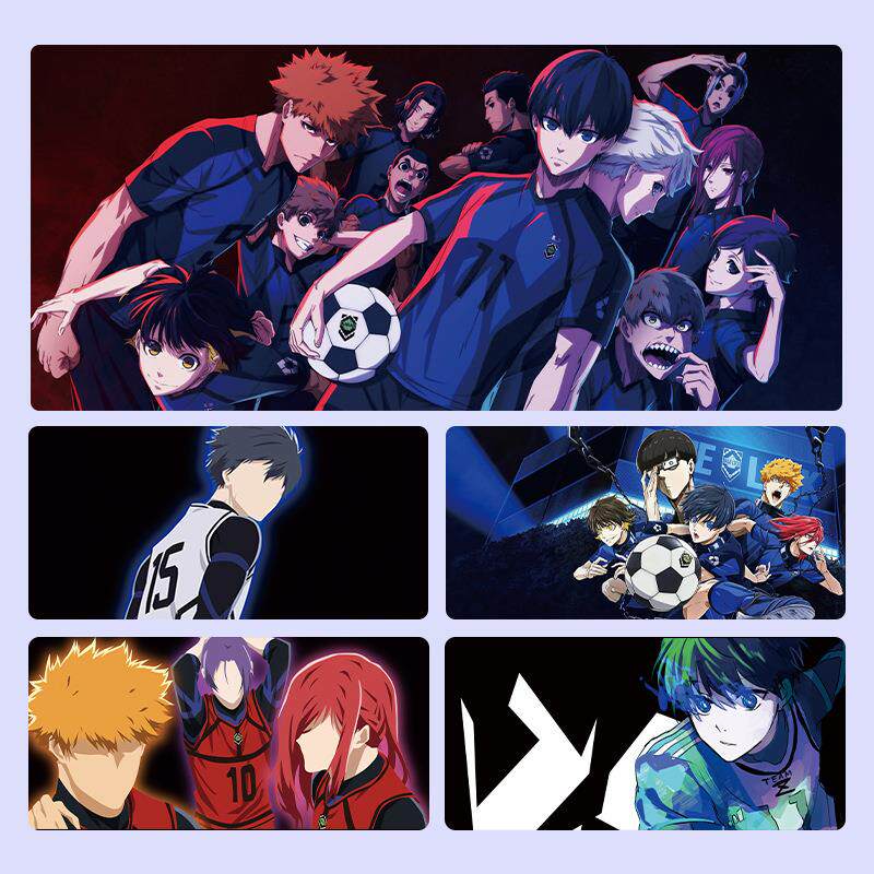 动漫蓝色监狱鼠标垫加大加厚办公室桌面键盘垫男女生游戏电竞桌垫