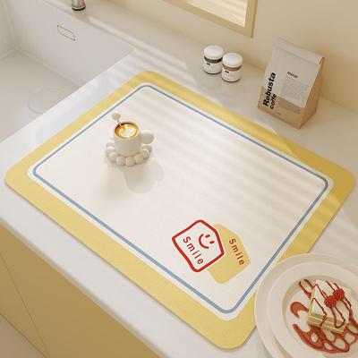 多巴胺厨房水槽边台面沥水垫吧台咖啡机硅藻泥吸水防滑垫子食品级