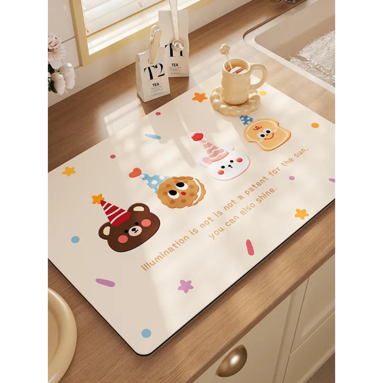 ins厨房餐厅硅藻泥沥水垫吸水防潮碗盘干燥垫水池台面咖啡机垫子