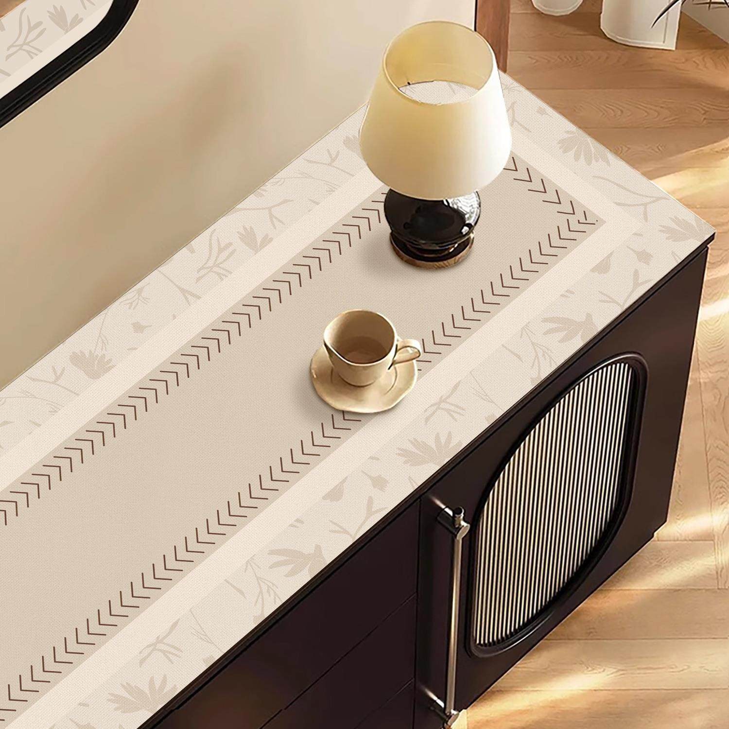 轻奢餐边柜硅藻泥桌垫电视柜台面保护垫子入户进门鞋柜桌布可裁剪