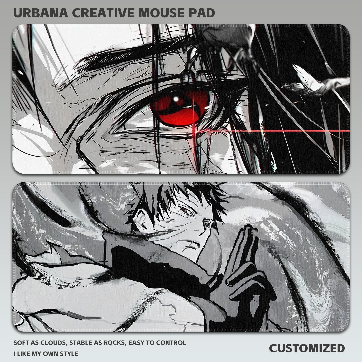 火隐忍者鼠标垫超大加厚护腕锁边电脑桌垫二次元游戏办公书桌垫子