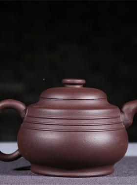紫紫砂之巅厂家供茶具套装宜兴原紫61404泥云意整套直砂壶一件矿