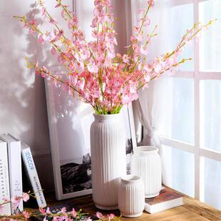 式陶瓷假花插瓶花花家居玄关餐桌餐清新装饰品VUZ美厅服装店创意