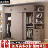 收衣柜用卧室实木户出租房经济免安装 可小型儿童纳大衣家橱供HOZ