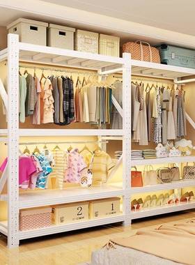 开放式衣架LLV卧室纳柜简易组架出装落地置物架衣收帽架子租房货