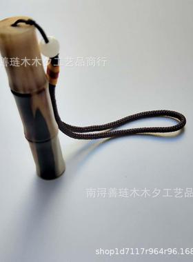 筒香筒非洲花牛角耗牛角香粉短香筒香道用小筒巧精致沉香牙PVR品