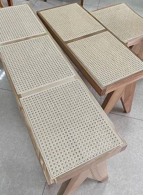 北欧简约床实木织真餐椅餐厅等50003藤候凳长榻家用卧室尾凳民编