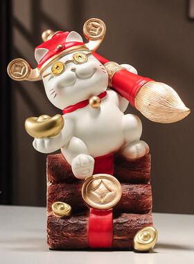 大招财感猫摆件轻奢高档家用客公厅酒电视柜办BXQ室旺宅麦高级装