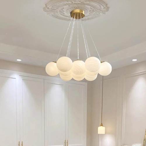 漫法式浪魔豆星球吊灯月网红泡泡球客吊灯全光谱主卧室lo809f厅t