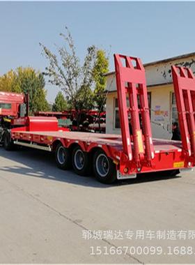 口低平板挂车种类多样三桥出大板拖车半配置ZIL参考表