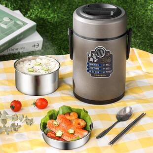 304锈钢保温饭盒便携不家用容大量桶上班族饭学-生方便携带商用