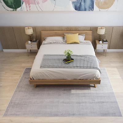 地毯客北欧简约现代大面ins用满积铺纯家色床边卧室厅WQL地毯
