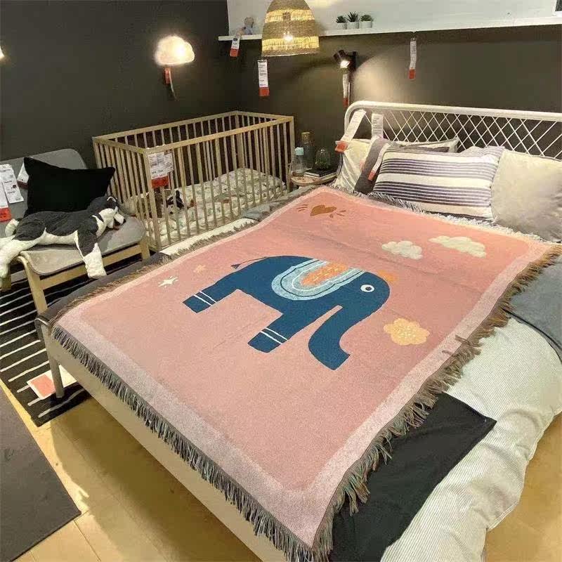 东南亚风格异域民宿风单人位沙发套罩盖布多功能线毯