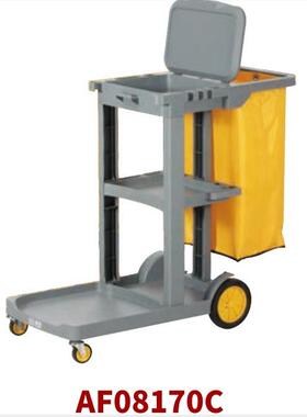 蓝色清洁578车灰色手1推车带盖色带黄袋af087子0b