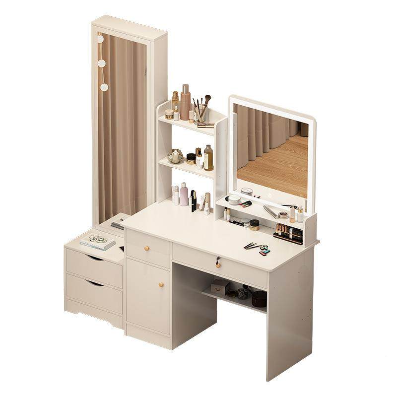 SNB梳妆台收纳柜一体型小简约现代带全主身镜卧室穿衣镜网红化卧