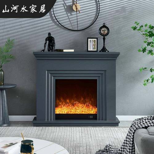 1.2/1.5m现简约仿理石大色代取暖478电视柜仿真火壁焰电炉芯