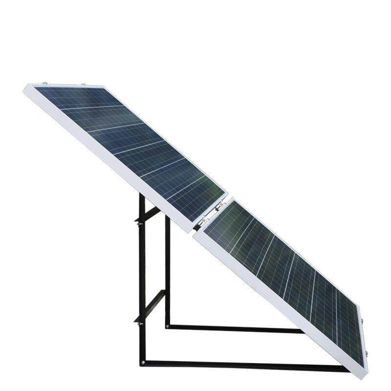 广套东BAO光伏板太阳能板配角铁支架两片150W-雷00W板防装钢制